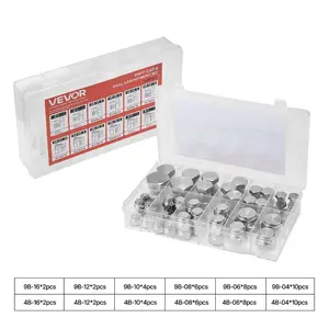 VEVOR 72 PCS JIC Hydraulic Fittings, Heavy Duty Master Industrial Hydraulic Cap and Plug, Hose Tube and Pipe Fitting Kit Cap and Plug Kit Precision Threading in 37 Dash Sizes 4 6 8 10 12 16VEVOR Super Brand Day