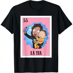 Funny Mexican Design for Aunt - La Tia T-Shirt Casual Graphic Tees Streetwear Stylish