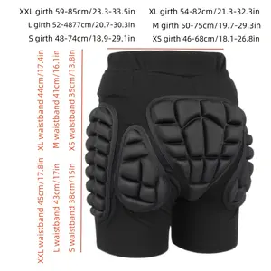 3D Hip Protector Ski Pants, Outdoor Shorts, Casual Sports Shorts for Snowboarding, Skating, and Inline Skating with Built-in Pads