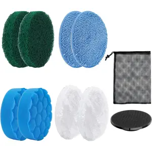Electric Spin  Replacement Brush Heads Set, 8 count, Multiple Brushes for Bathroom,Kitchen,Glass, Leather,  Cleaning