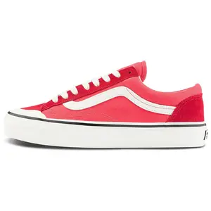 Vans Old Skool Reissue 136 Unisex Low-Top Sneakers – Comfortable, Lightweight, Durable, and Breathable in Red Verifiable, with credentials and supporting global authentication