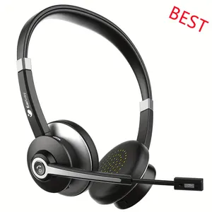 HOT Headset With Microphone  Wireless Headphones With Microphone Noise Cancelling V5.0  26h Talk Time  Wireless Headset With Mute For Computer  Meetings  Office  Work  Call Center