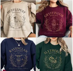 HP Wizard House Shirt, HP Vintage Crewneck, Wizard Houses Shirt, Fantasy Wizard Shirt, Magic Wizard Unisex Shirt M3