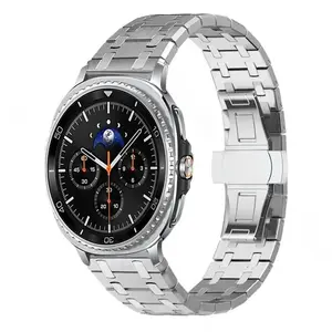 Strap for Samsung Galaxy Watch 8 Classic 46mm Stainless Steel Band for Samsung Galaxy Watch 8 40mm 44mm Luxury Metal Band for Men Watch