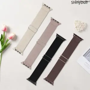 4-Pack Elastic Nylon Watch Bands for Apple Watch, 38-49mm Adjustable Sport Straps
