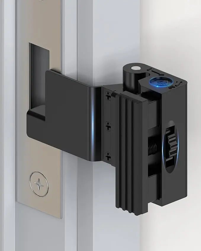 2 x 2 x 3 Inches Adjustable Easy-to-Carry Door Lock, No-Drilling Reinforcement Latch Stopper for Hotel Room & Home Door Hardware