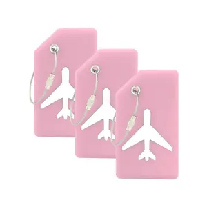 Summer 2026 Travel Luggage Tag, 3 Counts Privacy Protection Soft Silicone Luggage Tags for Suitcase Luggage Travel Bag Tags