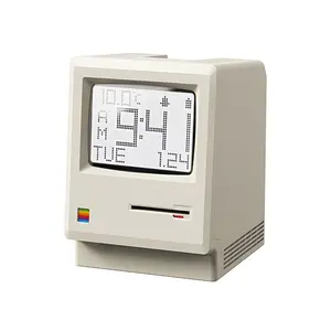 Macintosh Retro Mini Computer Desktop Clock Table Ornament Creative Gift for Boyfriend Birthday Unique Design Decor Set advent calendar 2025 usb connection adhd cleaning planner household daily schedule category sticker Funny Dumpster Fire Stress