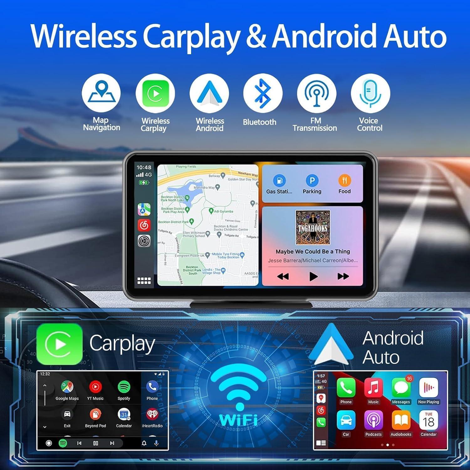 2025 Upgraded Wireless CarPlay Screen for Andriod & Iphone : The Ultimate Portable Car Play Adapter for Seamless In-Car