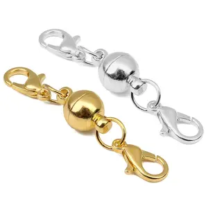 5pcs Solid Ball Magnet Clasp | Lobster Claw Bracelet Necklace Mask Connector, 8mm/0.026inch