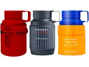 ARMAF [BUNDLE] ODYSSEY MANDARIN SKY ELIXIR ,ARTISTO & REVOLUTION  ULTRA EDITION 3.4 OZ EDP EACH