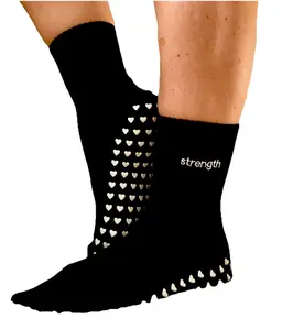 NEW WOMEN'S PILATES YOGA BARRE STRENGTH ANTI-SLIP GRIP SOCKS