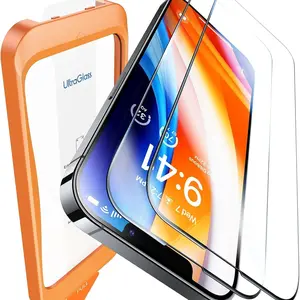 Ultraglass Unbreak Top 9h+ Tempered Glass Film for iPhone 17/17 Pro Max 16 15 14 13 12 11, Military Grade Anti-Shatter, Full Coverage, 2 Pack