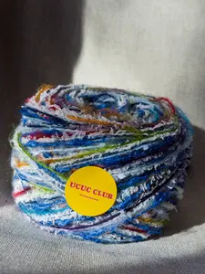 UCUC CLUB Hand-Blended Fuzzy Yarn "Pacific Highway" Mixed Fiber Yarn 100g for Crafting