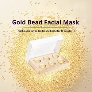 Hydrating Gold Bead Face Masks (6-Pack) – Glow Boosting, Moisturizing, Single-Use Capsules – Perfect Gift for Her or Birthday Surprise