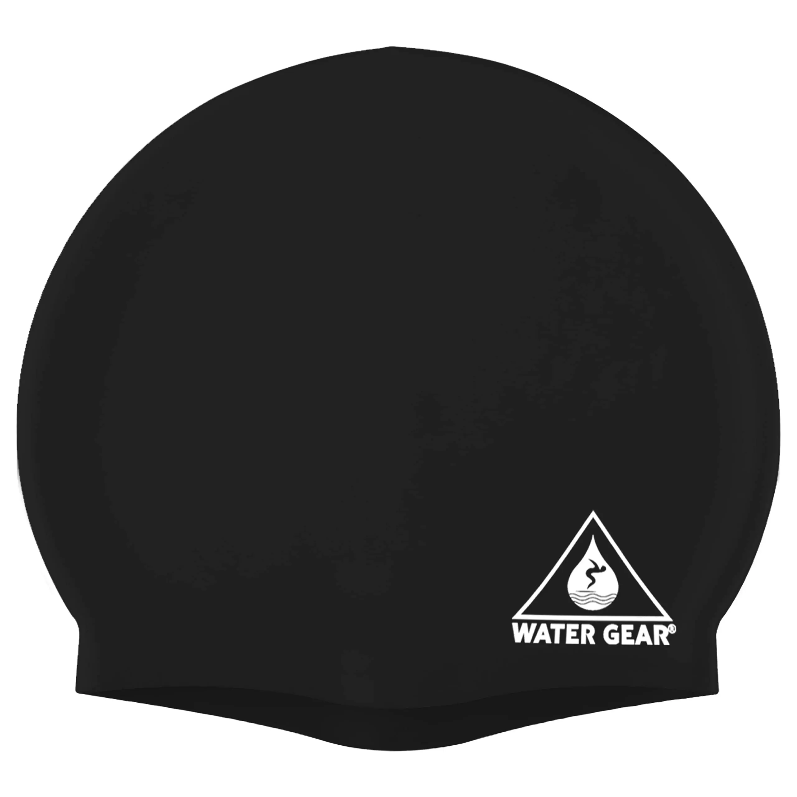Water Gear Silicone Adult Swim Cap - Flexible Unisex Waterproof - Great for Short and Long Hair - Improve Your Performance - Women Men and Teens -Triathlon Swimmers and Athletes