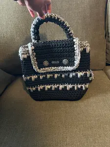 Crochet backpack purse