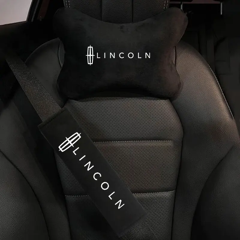 New Fashion Car Seat Belt Protect Shoulder Pads Cervical Spine Headrest Neck Pillow For Lincoln Continental MKC MKZ MKX Corsair Navigator Z Nautilus Aviator Automotive Car Accessories