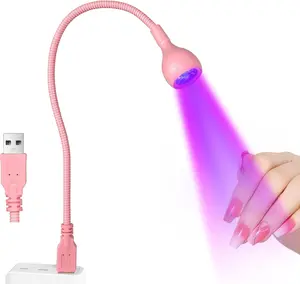 3W Gooseneck UV LED Nail Lamp with USB Plug for Gel Nails Tips Nails Salon and Home DIY professional nail Mini Rechargeable home diy  Manicure