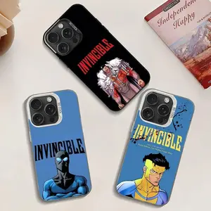 Cool I-Invincible Phone Case Sleek Silver Shockproof For iPhone 17 Air 16,15,14,13,12,11,Pro,MAX