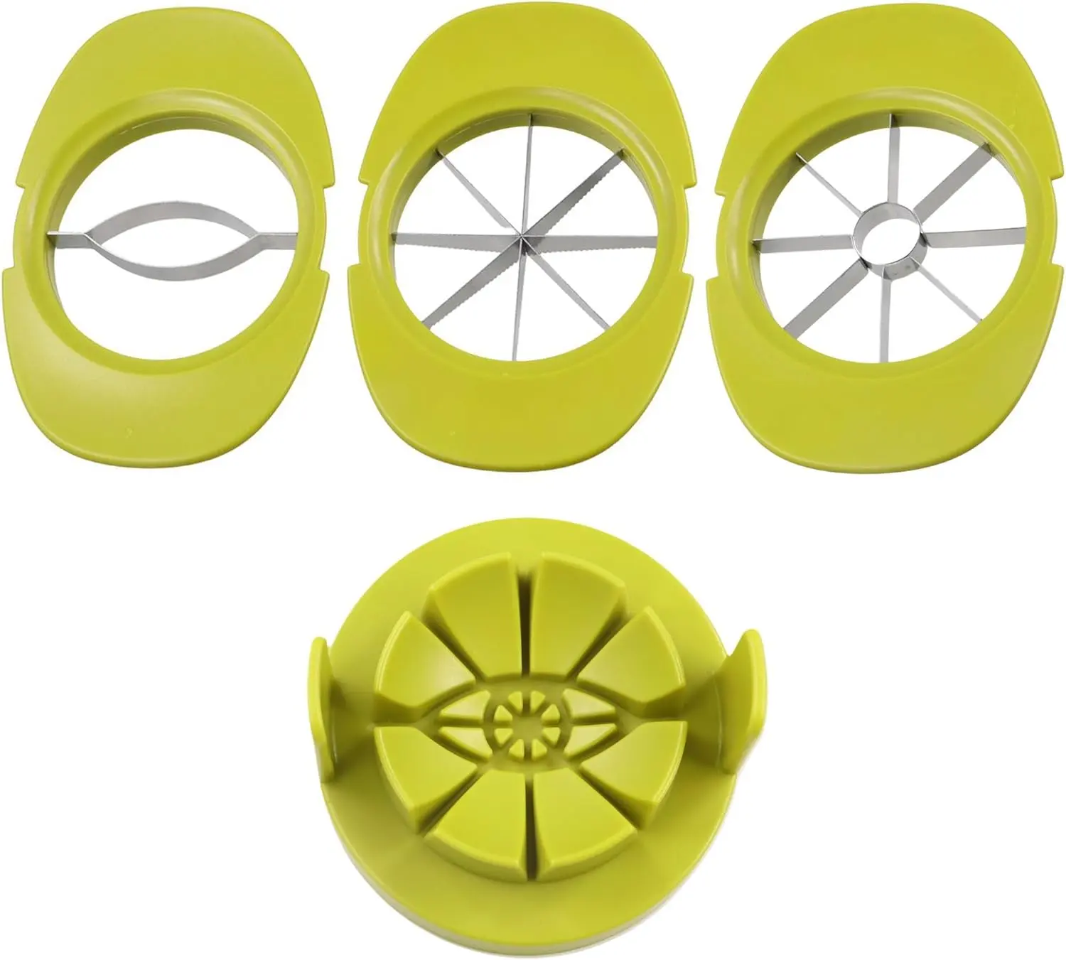 4 In 1 Fruit Cutters Slicer, Stainless Steel Fruit Divider Corer, Fruit Slicer With Non-Slip Base, Mango Slicer Splitter Corer Set Kitchen Gadget Tomato Pears