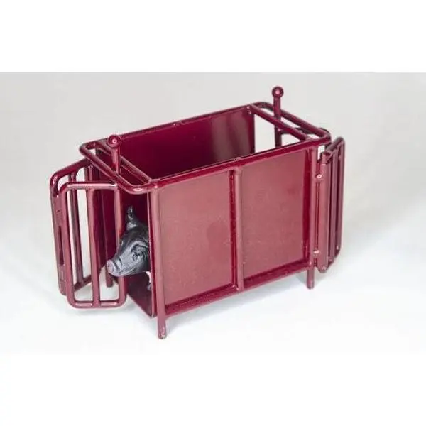 Little Buster Toys 1/16 Scale Metal Animal Enclosure - Durable Frame Cage, Powder-Coated Finish, 2 Sliding Gates for Goat, Sheep Habitat Play & Show Prep