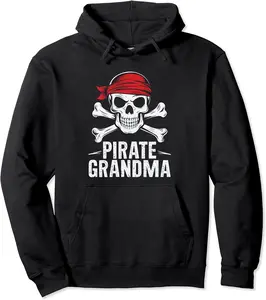 Pirate Grandma Skull Pirate Grandma Buccaneer Costume Pullover Hoodie - Nicollev Shop 54B0DC4H3TPS
