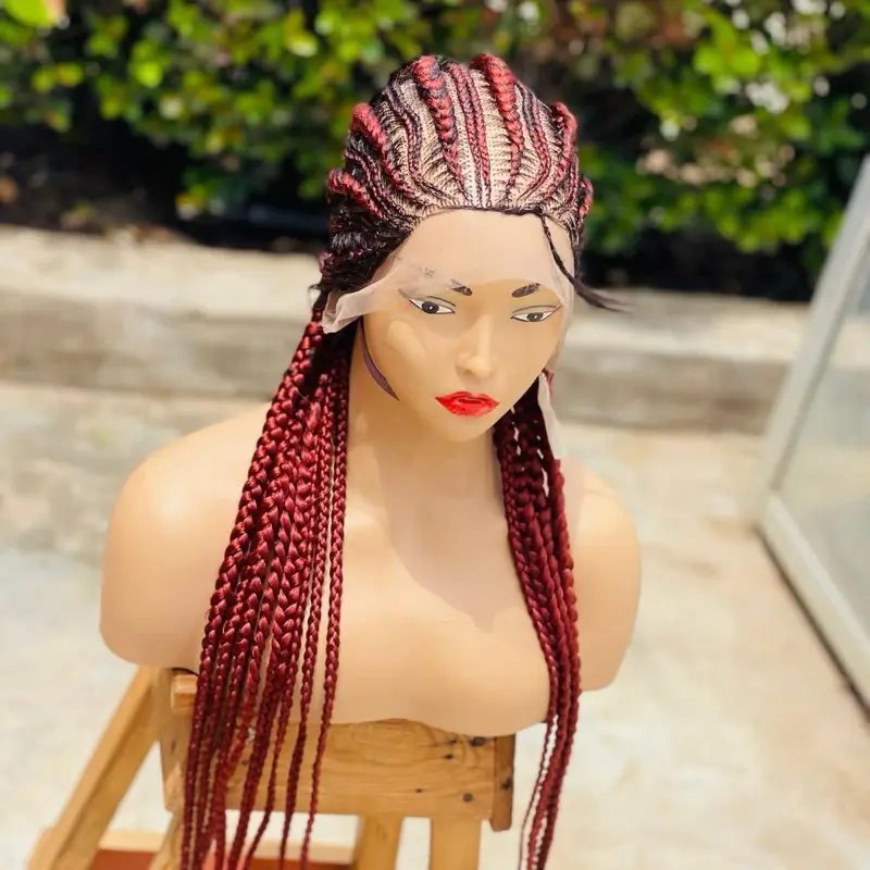 Handmade All Back Stitches Cornrows, All Back Cornrows Wigs - Handmade Casual, Comfortable Secure Fit