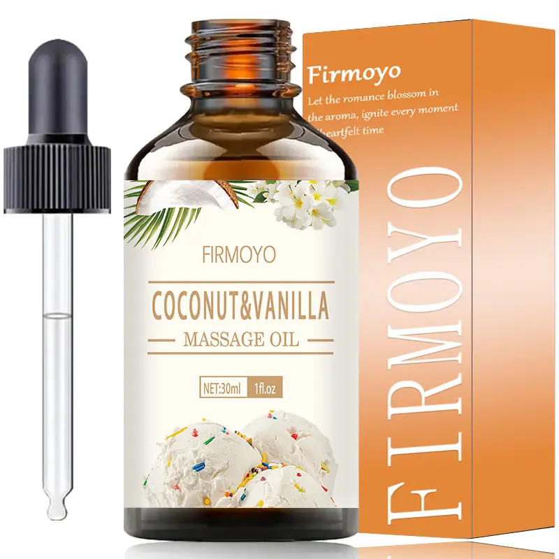 Coconut Vanilla Aromatherapy Essential Oil, Natural Vanilla Extract, Lightweight Absorbent, Deep Nourishment, Calms Emotions, Reduces Stress, 30ML Liquid