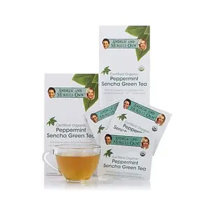 Andrew Lessman Certified Organic Peppermint Sencha Green Tea - 60 Sachets
