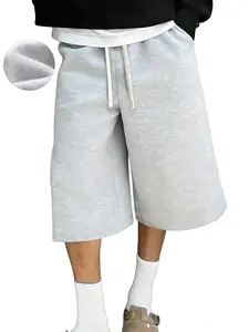 Men’s casual wide-leg shorts, menswear, fashionable street style, elastic waistband with drawstring design, solid color athletic fit, soft and comfortable, with pockets, suitable for all seasons, pink (pairs well with sneakers).