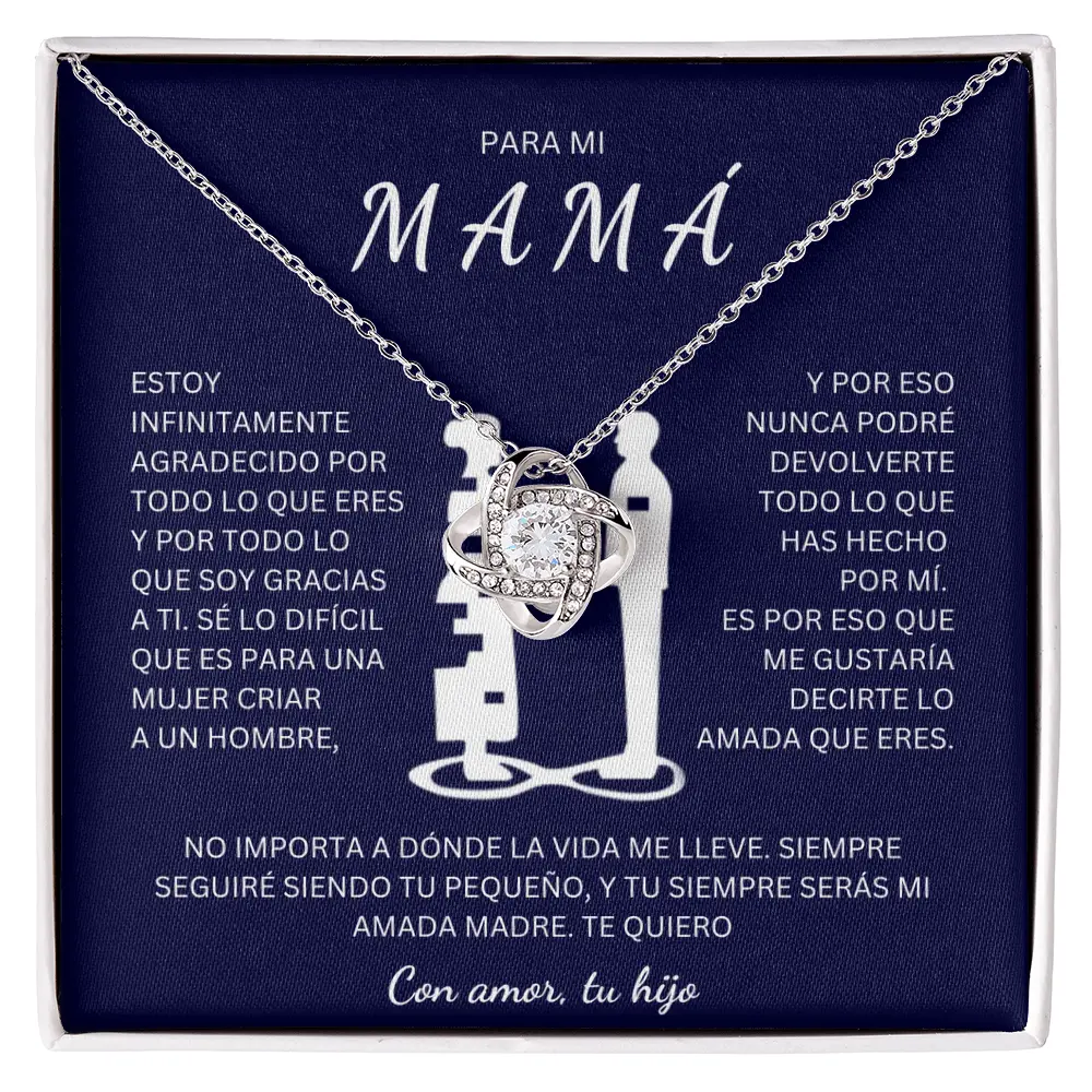 Regalo Para Madre | Eres mi todo mamá | Collar de nudo de amor Gift for Mother | You're My Everything, Mom | Love Knot Necklace