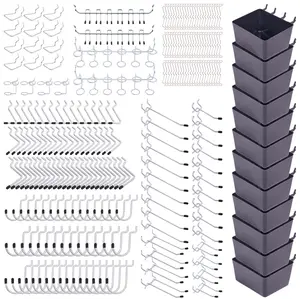 278-Piece Pegboard Organizer Kit, Wall-Mounted Tool Storage Kit, Ideal For Workshops, Garages, Warehouses, And More