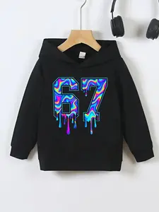 Six Seven #67 Boys' Funny Number 67 Youth and Adult Hoodie or T-shirt, Funny Six Seven Viral Meme Tee, 6 7 Shirt for Family, funny shirt, Family shirt, Trending tee, youth clothing, gift for son and daughter, holiday outfit
