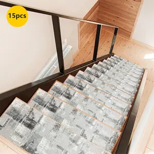 Non-Slip Stair Carpet, Step Protection Carpet, Decorative Bordered Stair Mat for Home Decoration & Bedroom Accessories - Suitable for Indoor, Outdoor Stairs & Multiple Scenarios, Boho Runner Rug