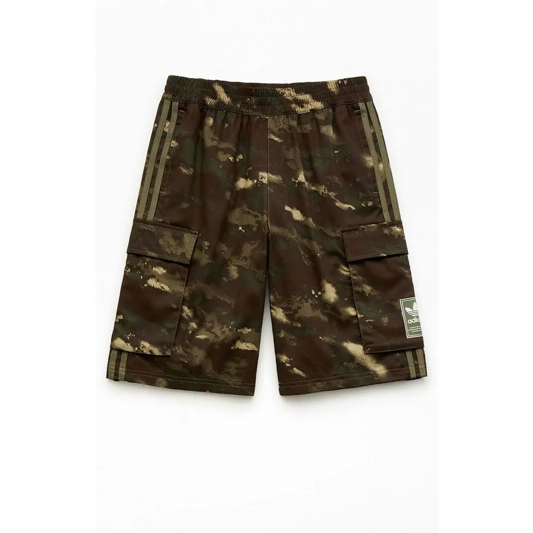 adidas Kids Camo 3-Stripes Cargo Shorts