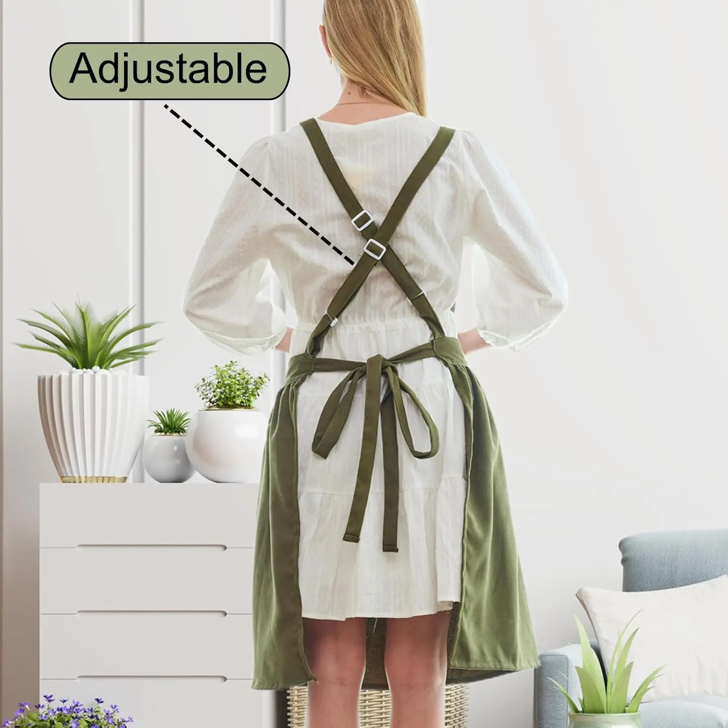 cute apron dress Women's Organic Corduroy Pinafore Dress