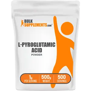 BulkSupplements L-Pyroglutamic Acid Powder - Edible - Amino Acid - Protein - Muscle - 100g-1kg - 1g per Serving