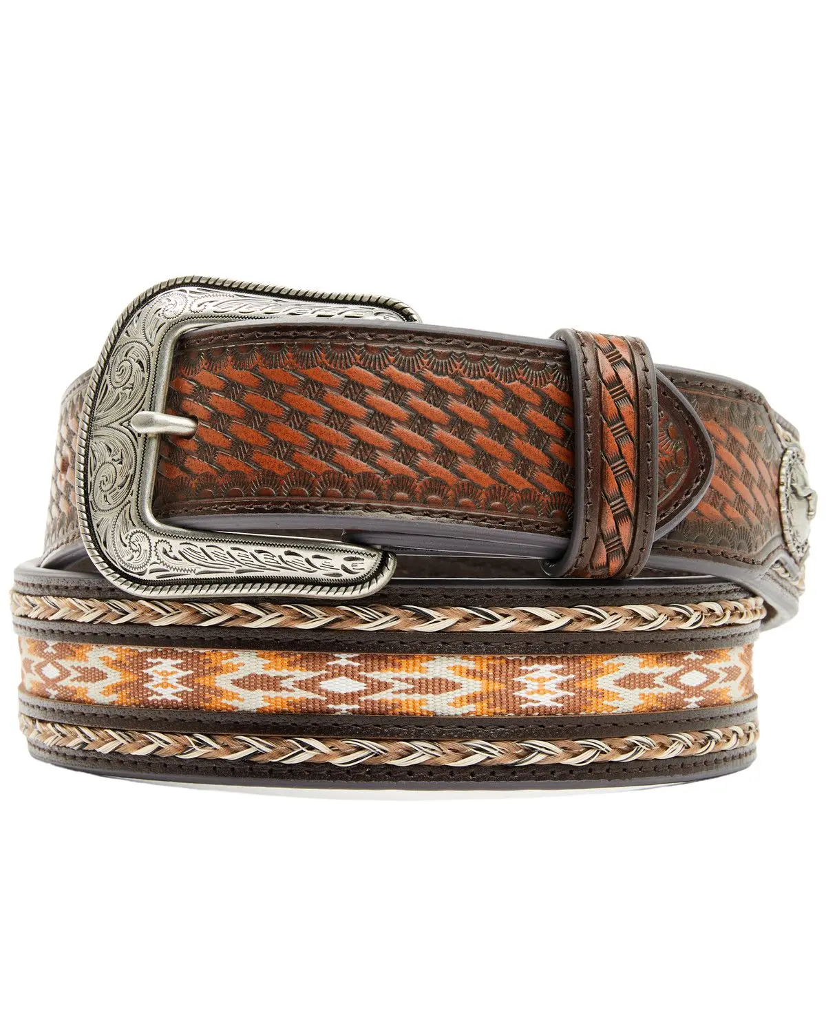 Cody James Men's Men'S Atwood Southwestern Inlay Belt - Cjafa24bt2-Dkbn Cody James Men's Men'S Atwood Southwestern Inlay Belt - Cjafa24bt2-Dkbn