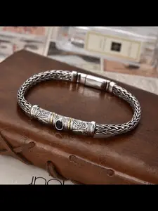 New Trendy Handmade Braided Men's Bracelet, Fashionable Bold Design, Unique European Style, Perfect for Daily Wear, Rope Chain Bracelet