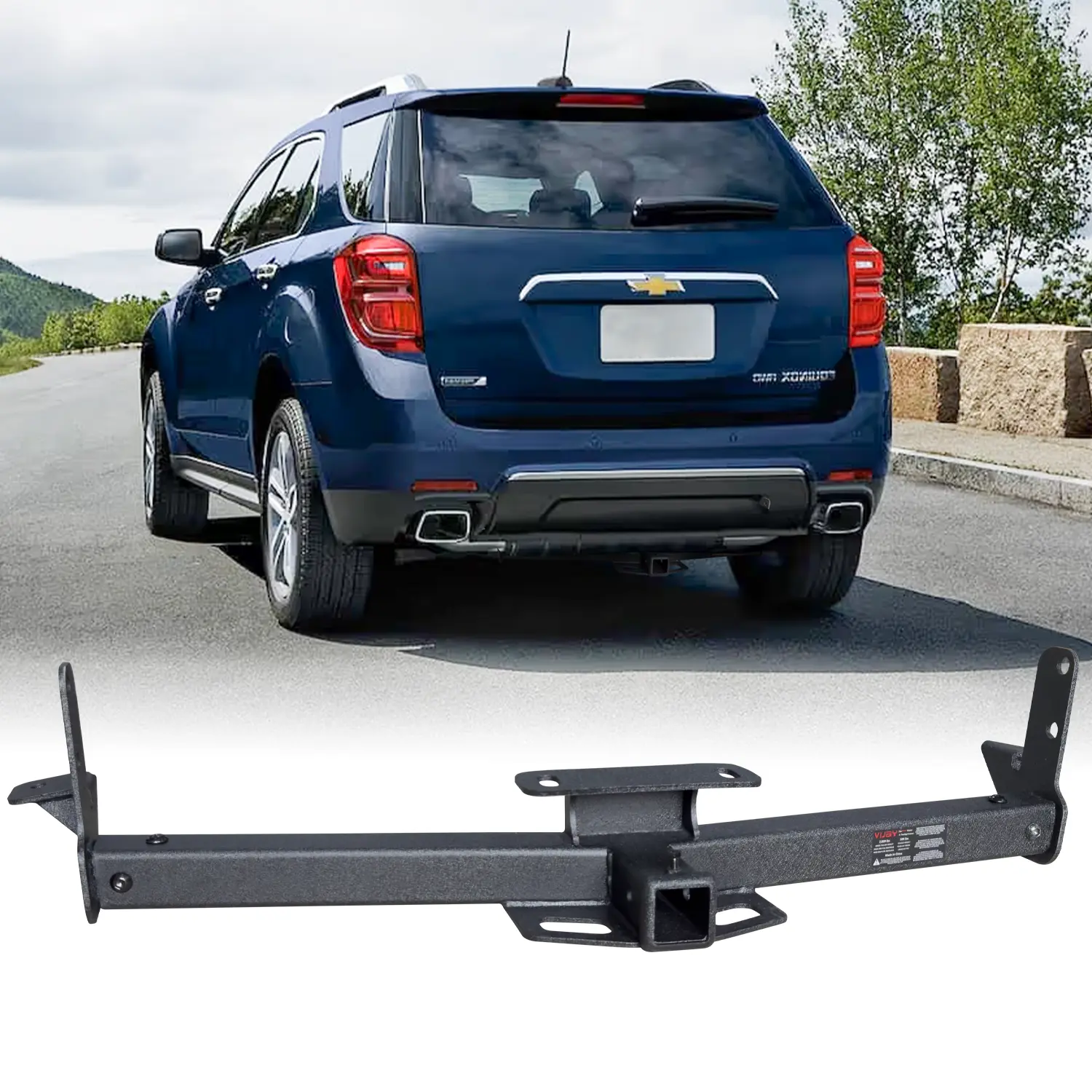 TIOYAR Class 3 Steel Trailer Hitch - 2-Inch Receiver Tow Hitch, Black Powder Coated Automotive Vehicle Accessory Compatible with 2005-2017 Chevrolet Equinox, Vehicle Accessories