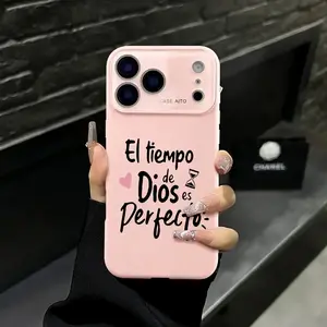 God's Timing Is Perfect Spanish Quote Phone Case for iPhone 17 Pro Max 16 15 Plus 14 13 12 Series Full Camera Lens anti-drop Protection Shockproof Resistant Durable Bible Inspired Verse Phone Cases Suitable for All People All Religions All Faiths lurvia