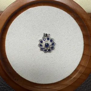 s925 Natural gemstone sapphire fashion pendant