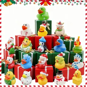 Christmas Rubber Ducks Toy 26PCS Festive Set for Children Perfect Holiday Gift Pack Multi-Item Party Favors Safe Durable & Developmental Fun Christmas Party Favors Bulk Toy Magical Tree Adventure Advent Calendar
