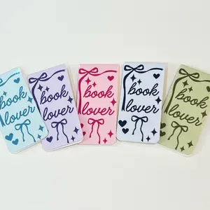 Book Lover Magnetic Bookmark | Custom Made Laminated Magnetic Bookmark | Gifts for Book Lovers and Readers | Trendy Coquette Bookmark