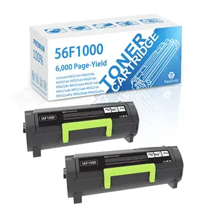 (2-Pack) 56F1000 Toner Cartridge, Black, 6,000 Page-Yield, Works with Printer Models Lexmark 56F1000 MS321 MS421dn MS521dn MS621dn MX321adn MX421ade MX521ade MX522adhe MX622ade