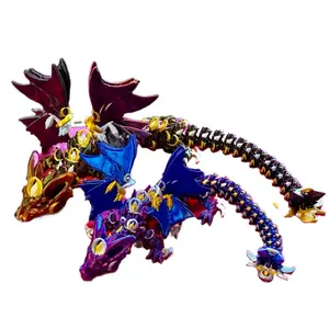 Articulated Nightwing Dragons | 3D printed plastic small and large articulated nightwing dragon fidget toy Decor Gift Multicolor