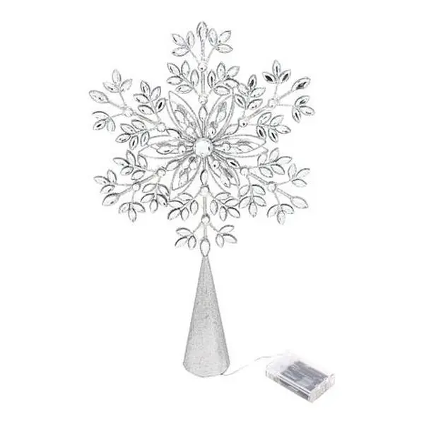 August & Leo LED Jeweled Snowflake Tree Topper August & Leo LED Jeweled Snowflake Tree Topper