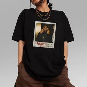 Vintage TuPac Trust Nobody Photo T-shirt, Unisex Cotton Rapper Shirt, Hip Hop 90s Legends Shirt, Rapper Merch Gift For Fan