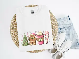 Pink Gingerbread Man Shirt Crew